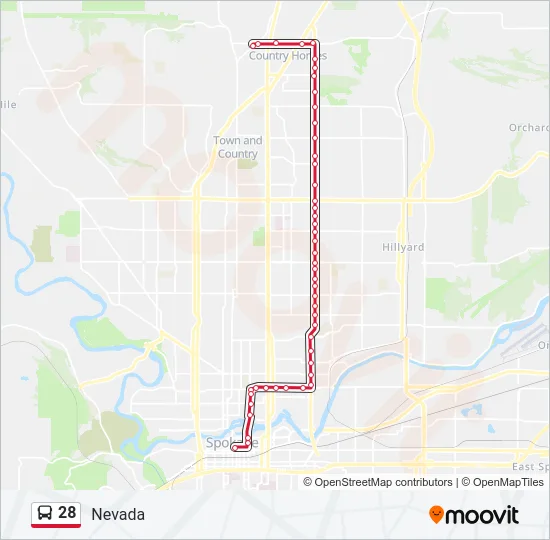 28 Bus Line Map