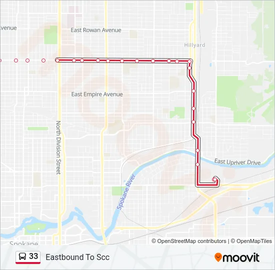 33 Bus Line Map