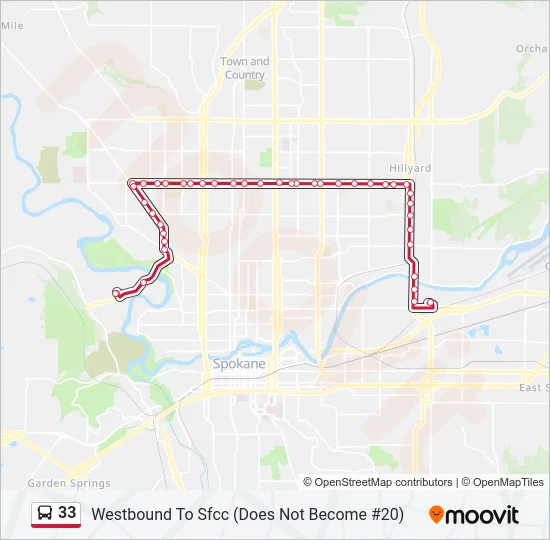 33 Bus Line Map
