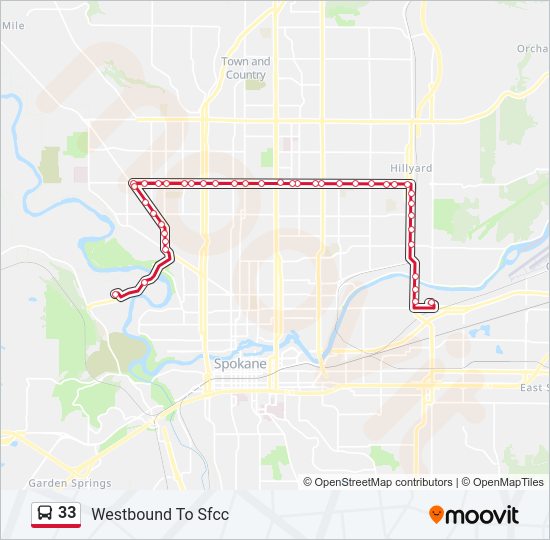 33 Bus Line Map