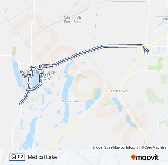 62 bus Line Map