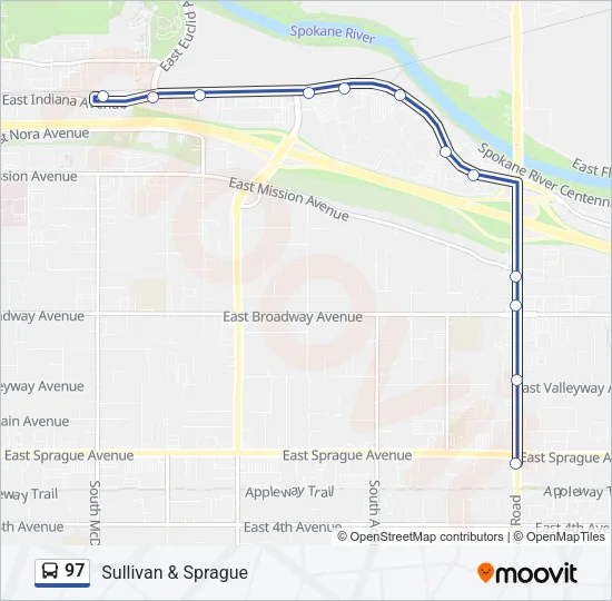 97 Bus Line Map