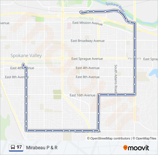 Mapa de 97 de autobús