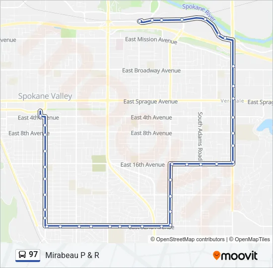 97 Bus Line Map