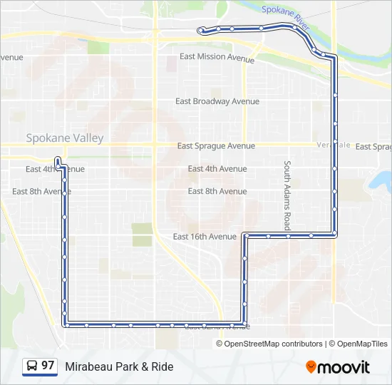 97 Bus Line Map