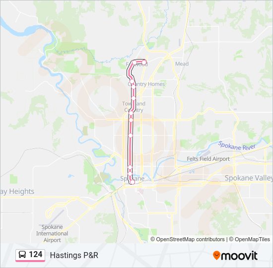 124 Bus Line Map
