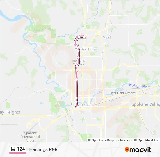 124 Bus Line Map