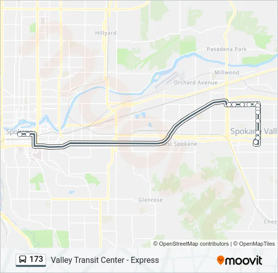 173 Bus Line Map