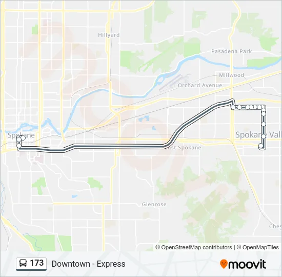 173 Bus Line Map