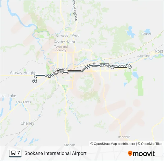 7 Bus Line Map