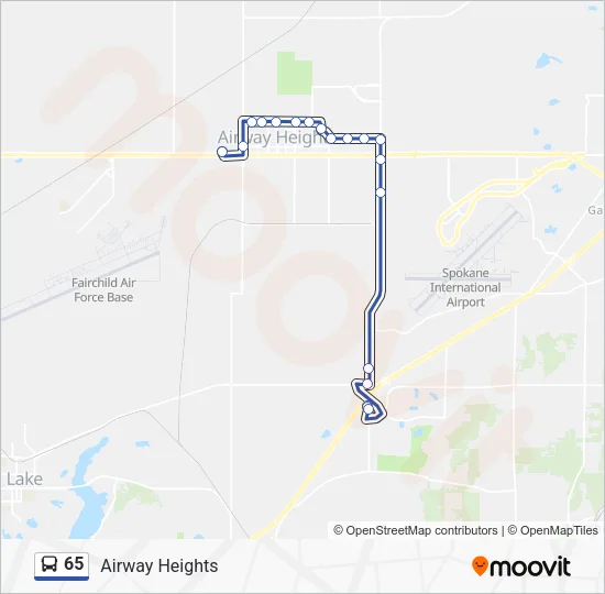 65 Bus Line Map