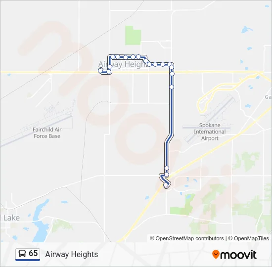 65 Bus Line Map