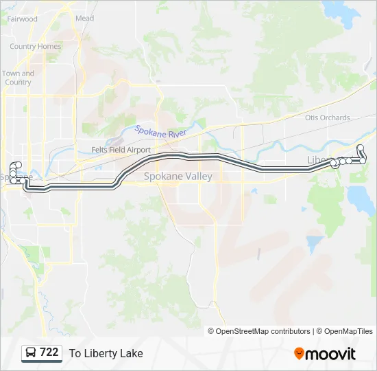 722 Bus Line Map