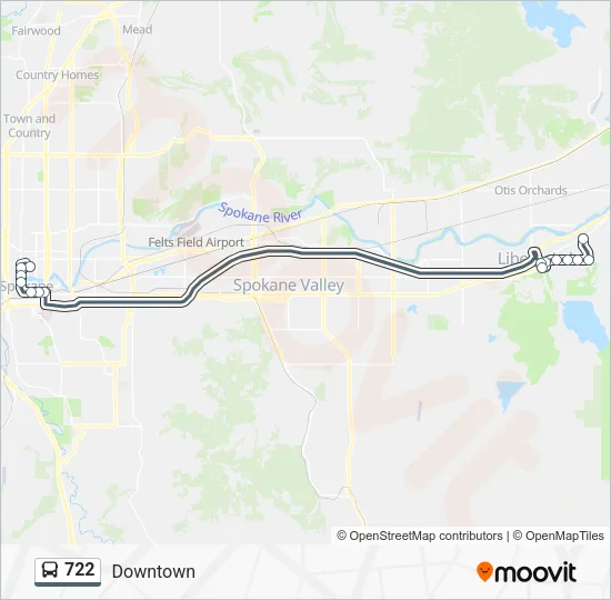 722 Bus Line Map