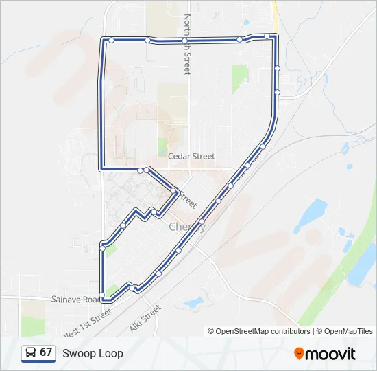 67 Bus Line Map