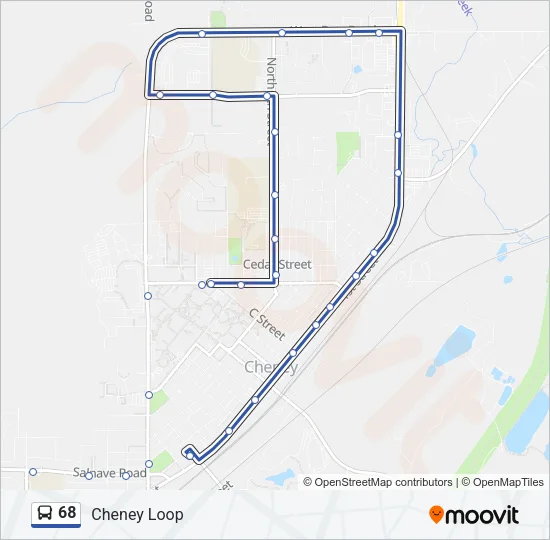 68 Bus Line Map