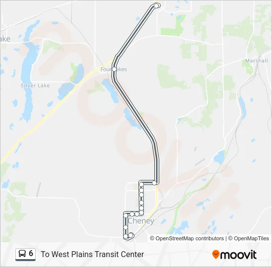 6 Bus Line Map