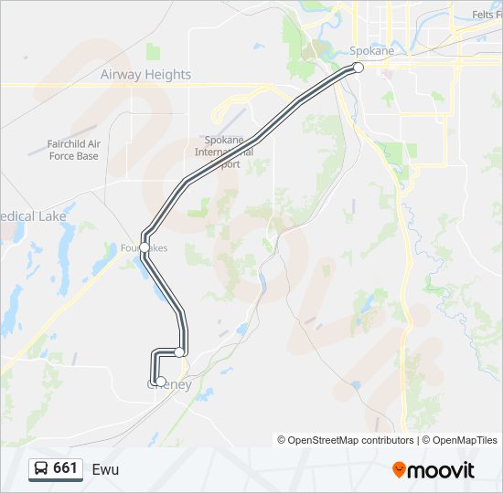 Mapa de 661 de autobús