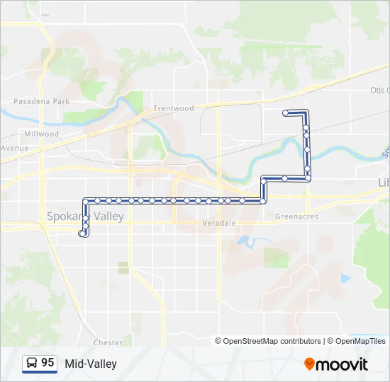 95 Bus Line Map