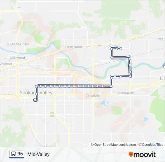95 Bus Line Map