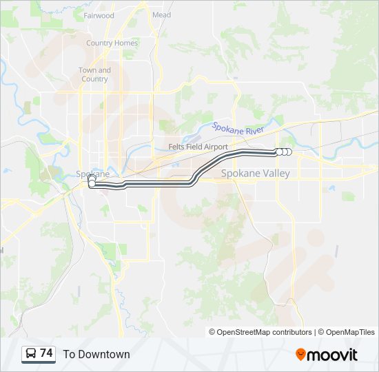74 Bus Line Map