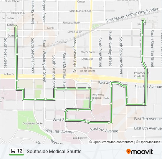 12 bus Line Map