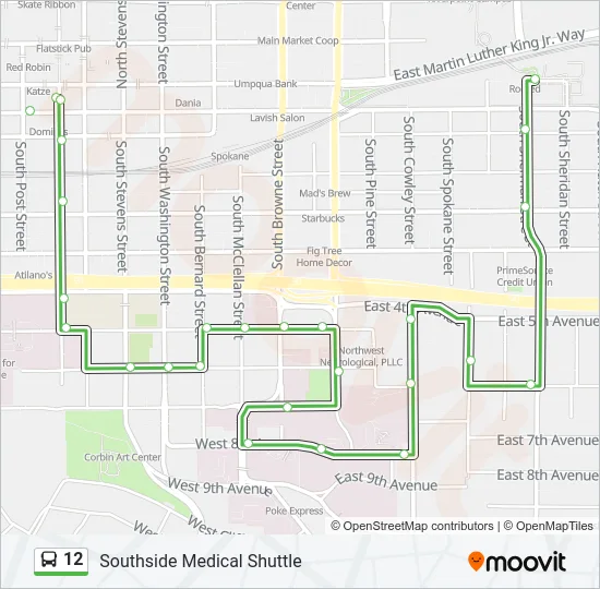 12 Bus Line Map