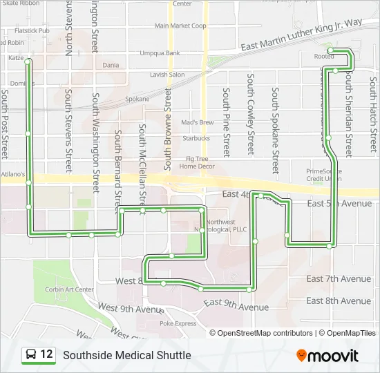 12 Bus Line Map