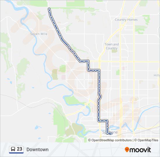 23 Bus Line Map