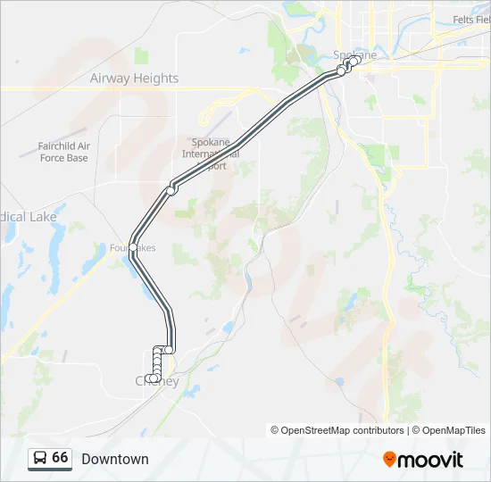 66 Bus Line Map