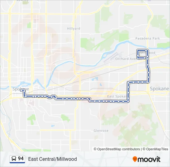 94 Bus Line Map