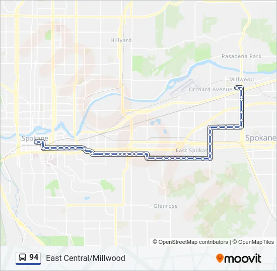 94 Bus Line Map