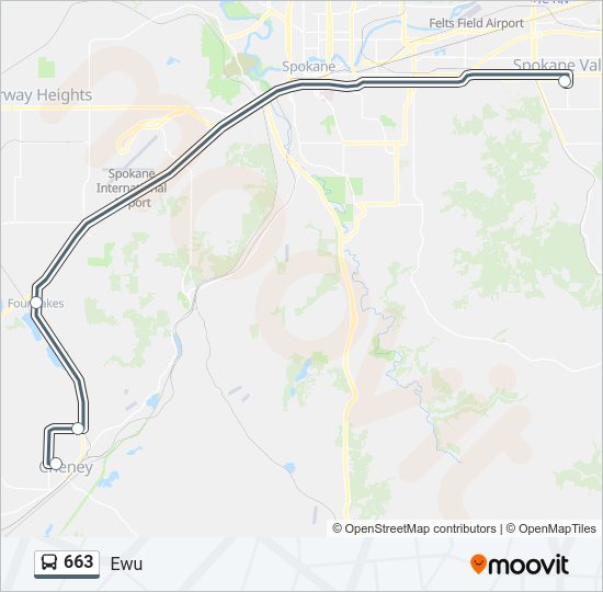 663 Bus Line Map