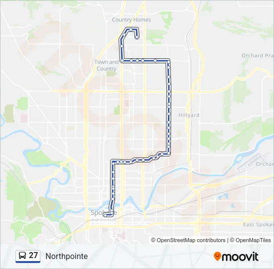 27 Bus Line Map