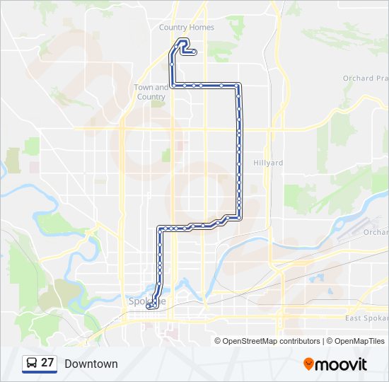 27 bus Line Map