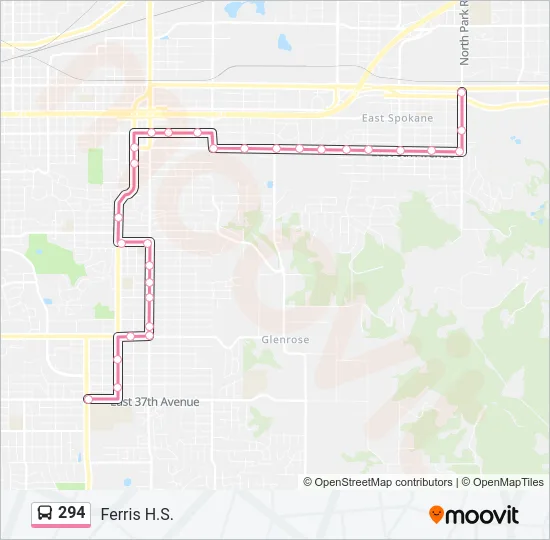 294 Bus Line Map
