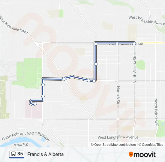35 Bus Line Map