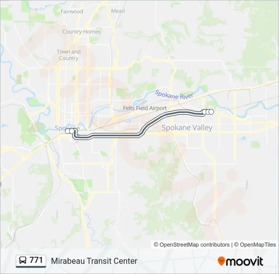771 Bus Line Map