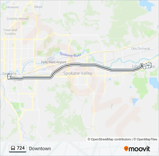 724 Bus Line Map