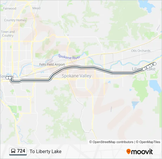 724 Bus Line Map