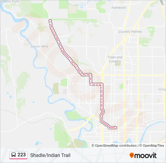 223 Bus Line Map