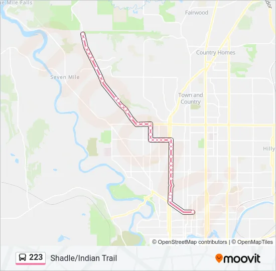 223 Bus Line Map