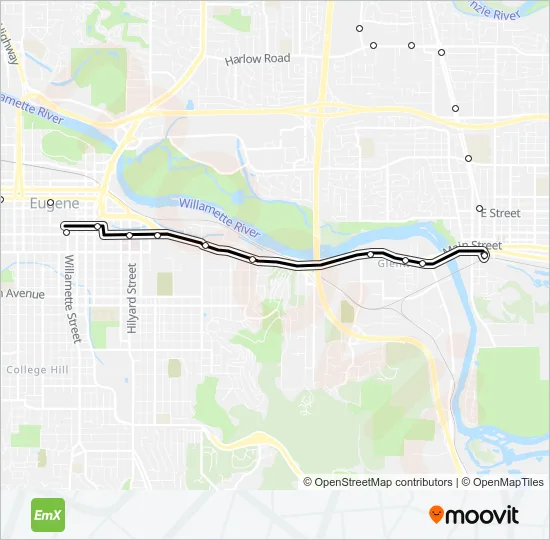 EMX Bus Line Map