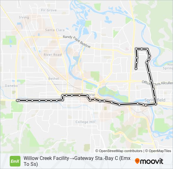 EMX bus Line Map