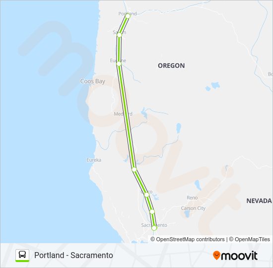 FLIXBUS N2111 bus Line Map