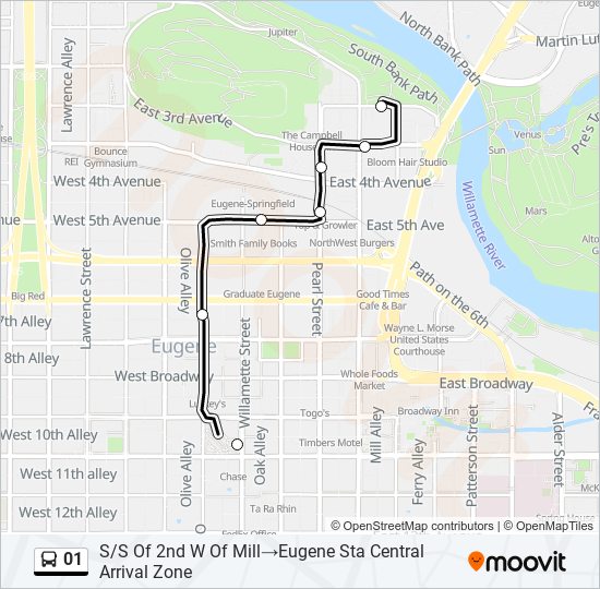 Mapa de 01 de autobús