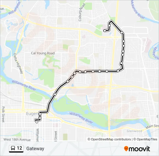 12 Bus Line Map