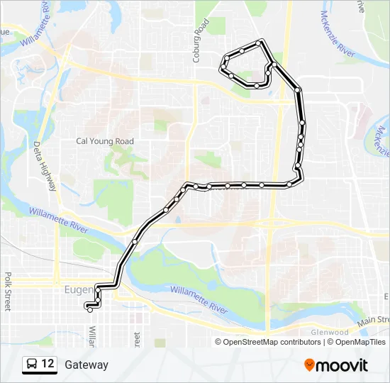 12 Bus Line Map