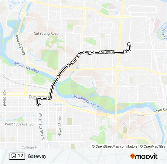 12 Bus Line Map