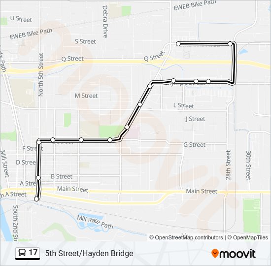 17 Bus Line Map